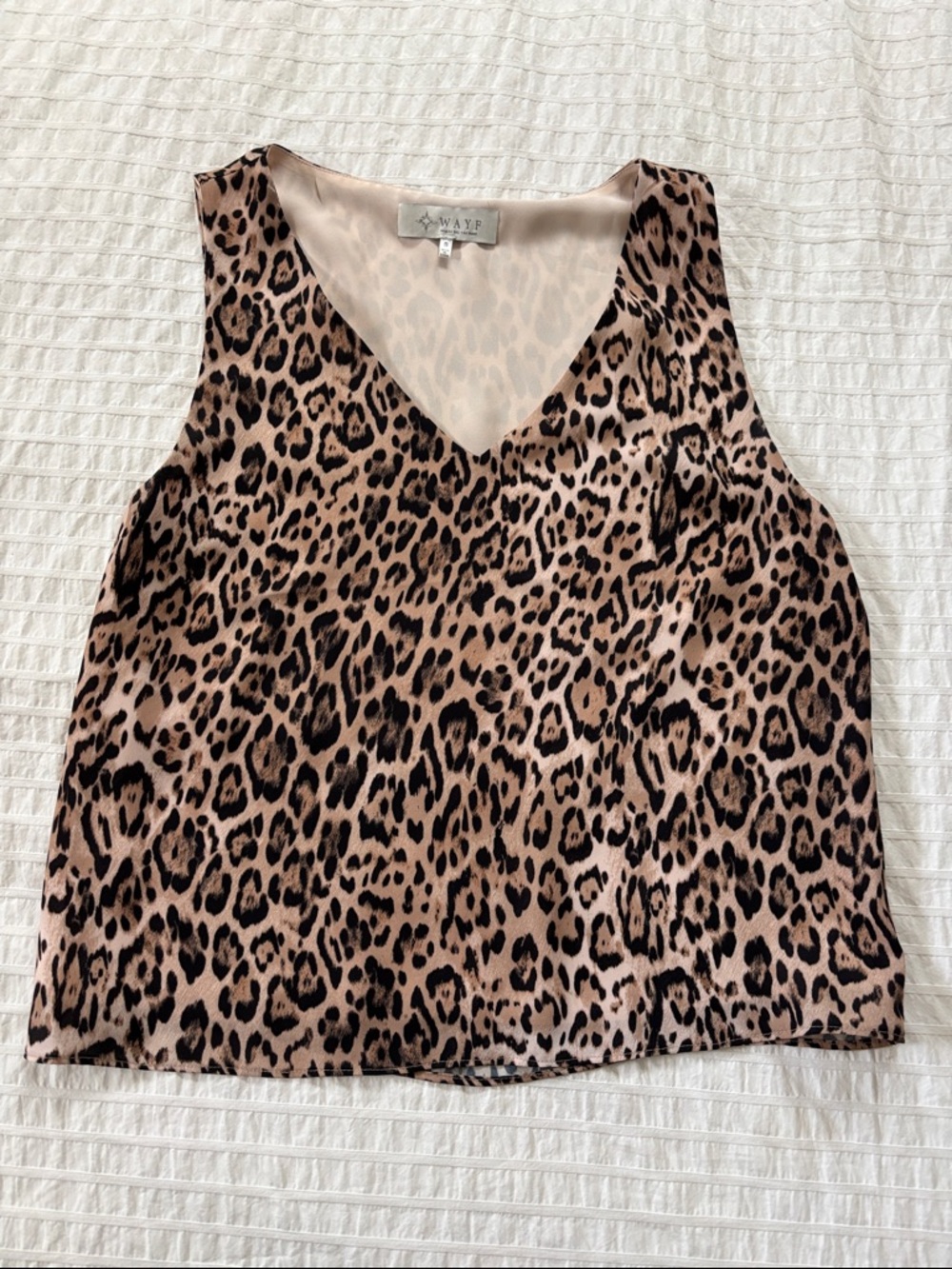 Wayf Leopard Print V-Neck Camisole